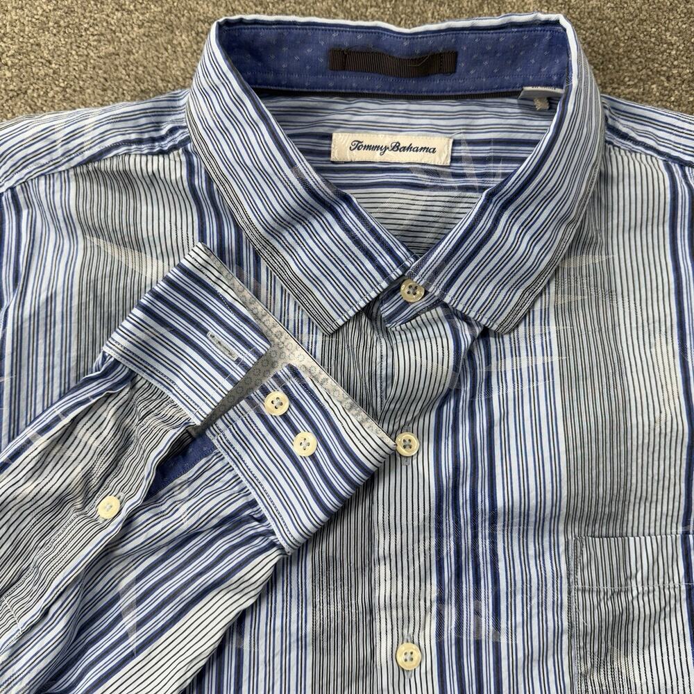 Tommy Bahama Blue Striped Men's Shirt